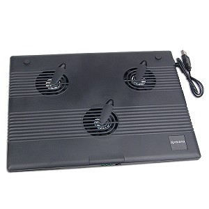 Notebook Cooler Pad w/3 60mm Fans (Black)